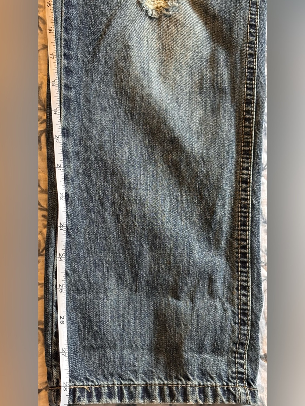 Designed by Special A in Los Angeles Distressed Denim Bib Overalls Size Large - Picture 14 of 15